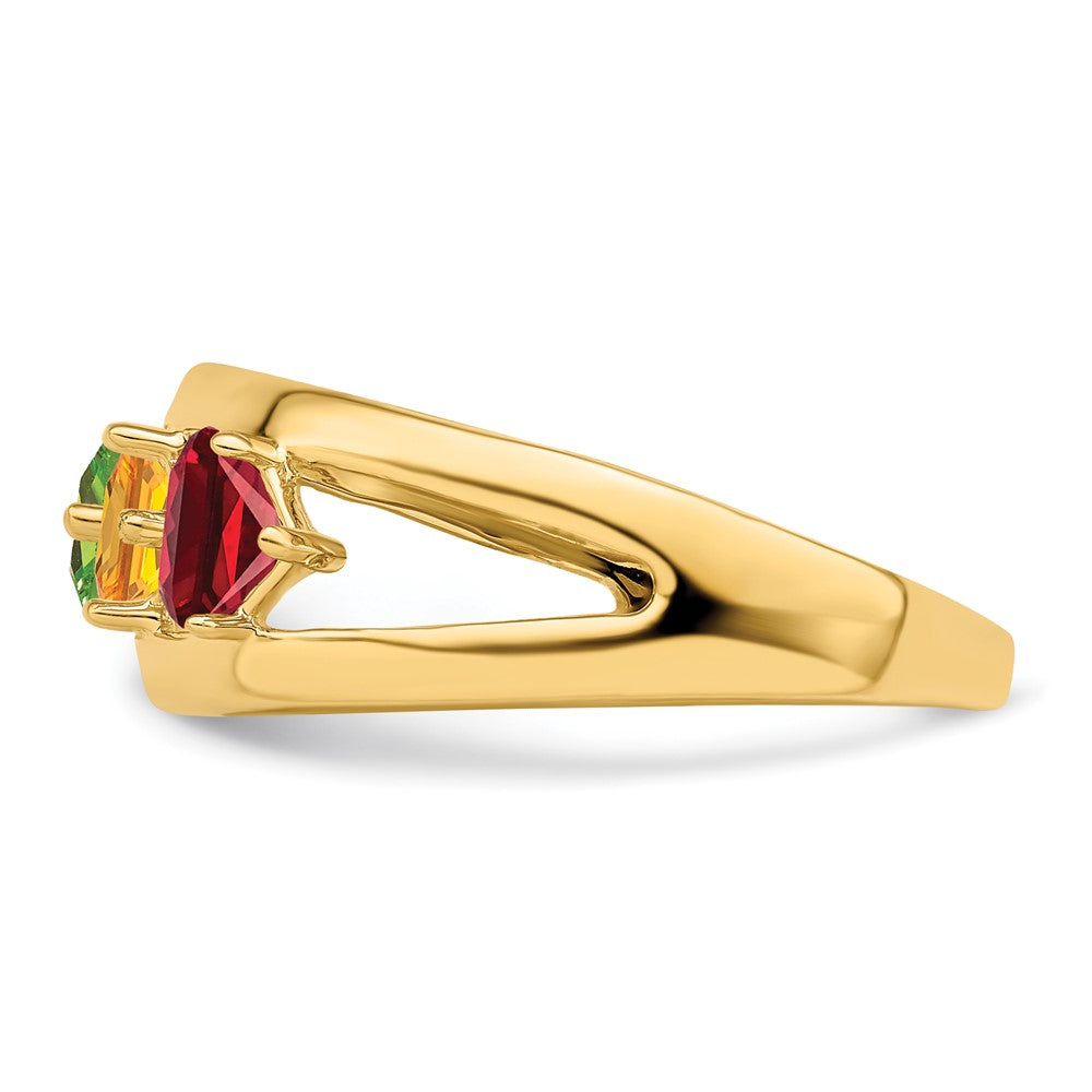 14k Synthetic Family Jewelry Ring