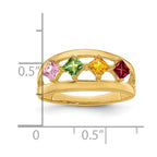 14k Synthetic Family Jewelry Ring