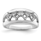14k White Gold Synthetic Family Jewelry Ring