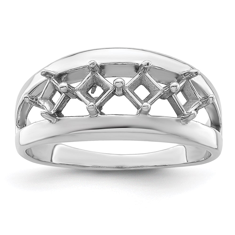 14k White Gold Genuine Family Jewelry Ring