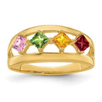 14k Synthetic Family Jewelry Ring