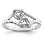 14k White Gold Synthetic Family Jewelry Ring