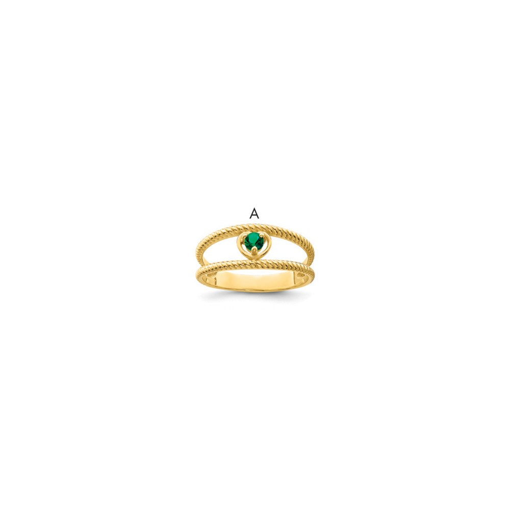 14k Synthetic Family Jewelry Ring