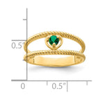 14k Synthetic Family Jewelry Ring