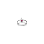 14k White Gold Genuine Family Jewelry Ring