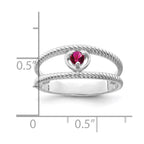 14k White Gold Genuine Family Jewelry Ring