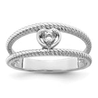 14k White Gold Genuine Family Jewelry Ring