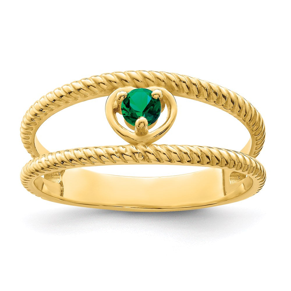 14k Synthetic Family Jewelry Ring