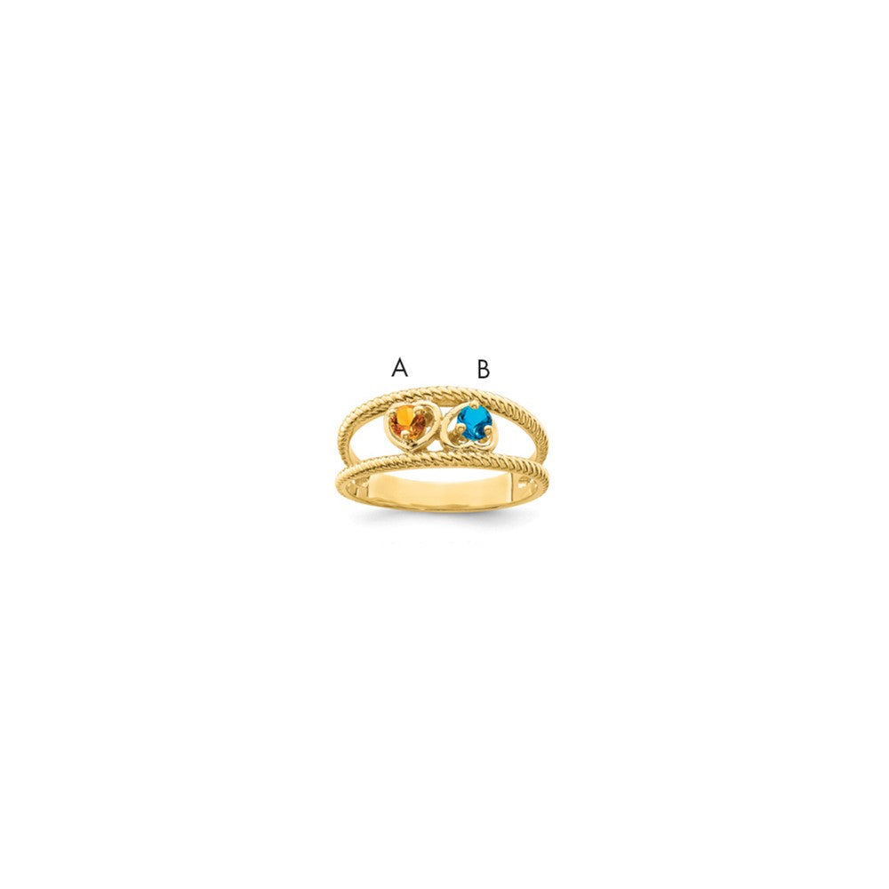 14k Synthetic Family Jewelry Ring