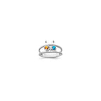 14k White Gold Genuine Family Jewelry Ring