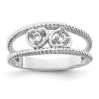 14k White Gold Genuine Family Jewelry Ring