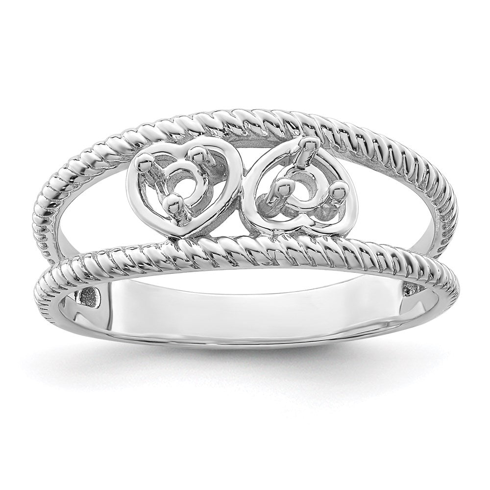 14k White Gold Genuine Family Jewelry Ring