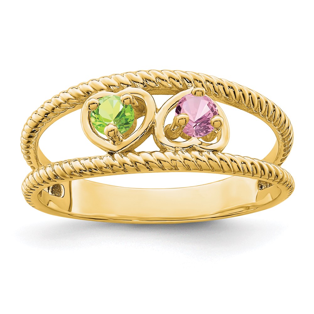 14k Synthetic Family Jewelry Ring