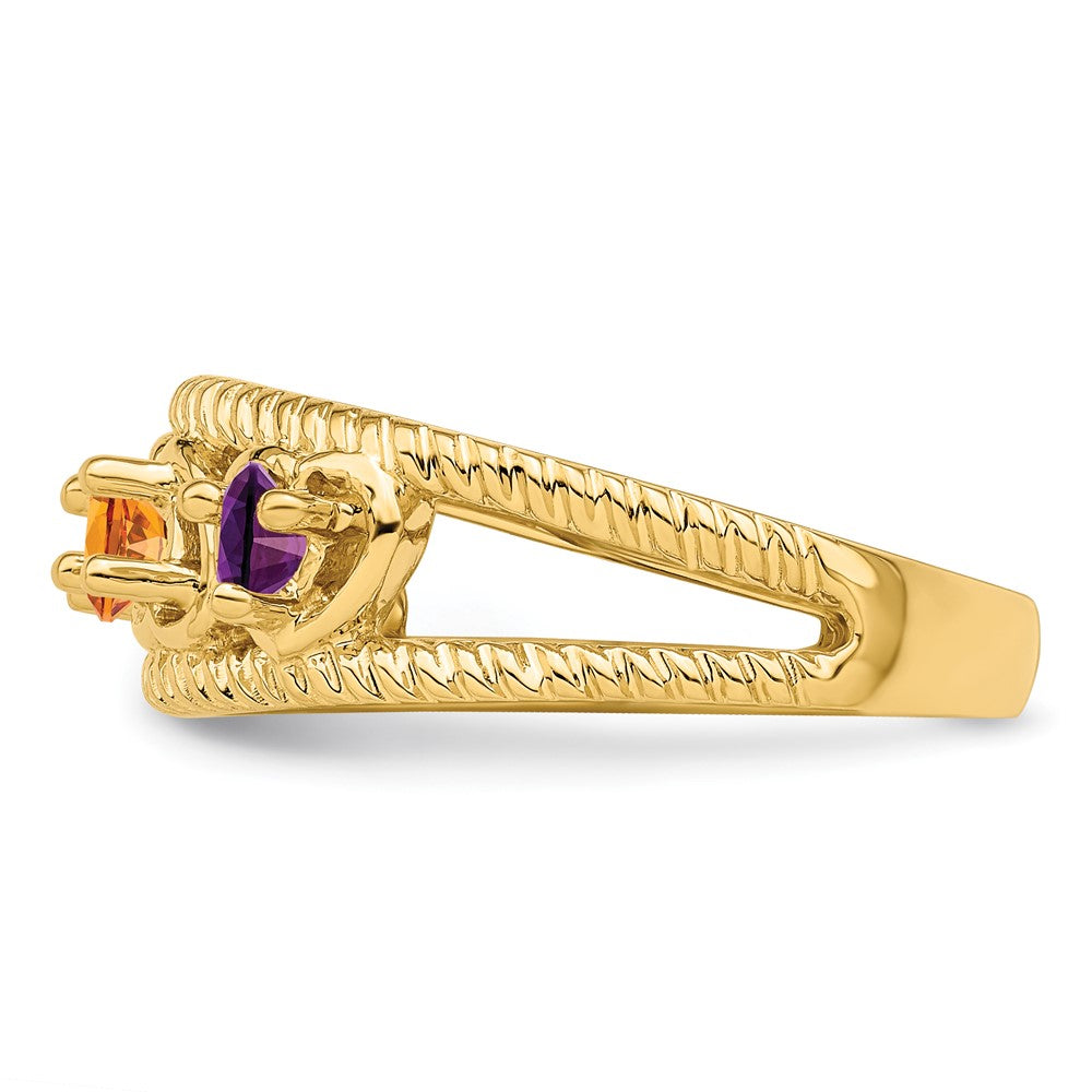 14k Synthetic Family Jewelry Ring