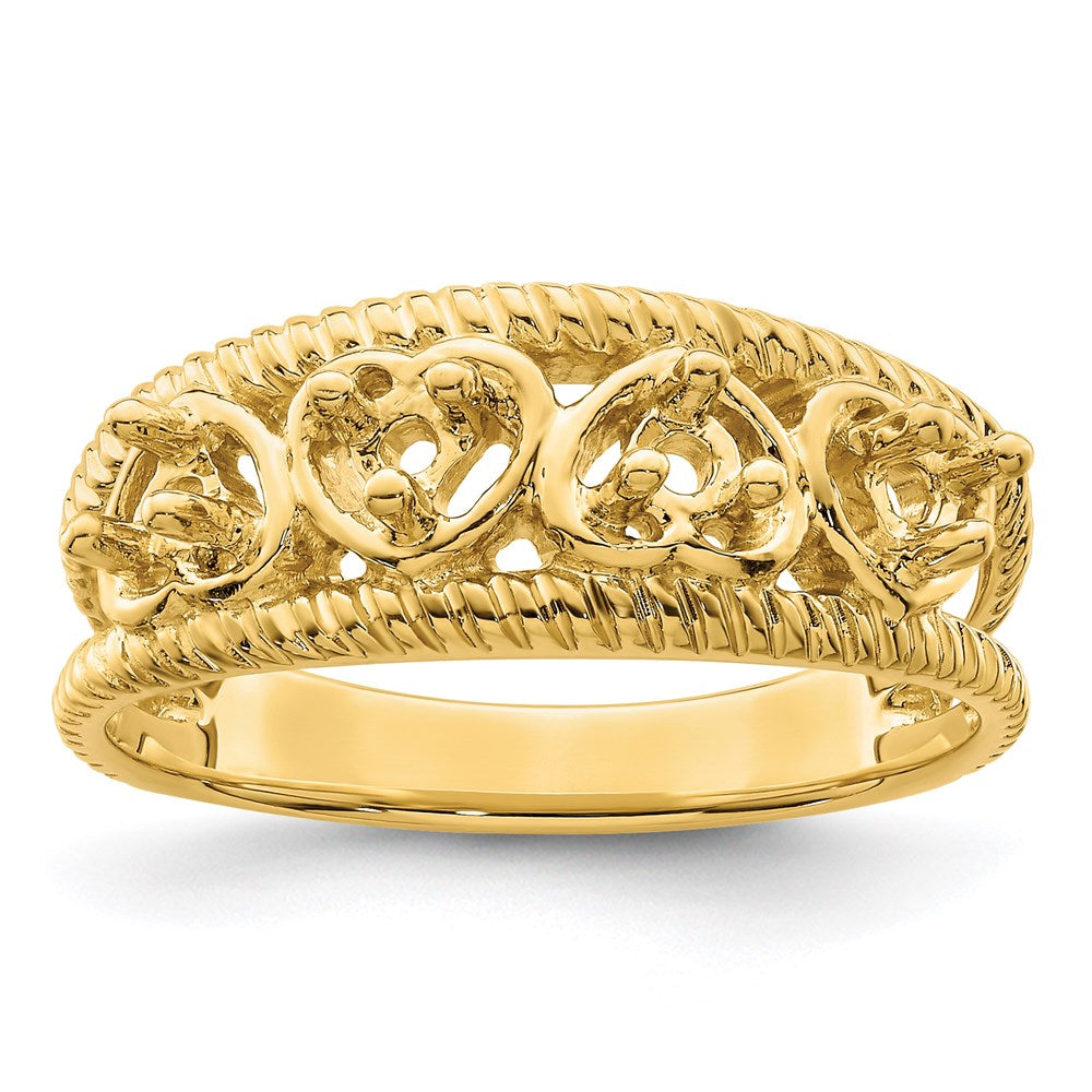 14k Synthetic Family Jewelry Ring