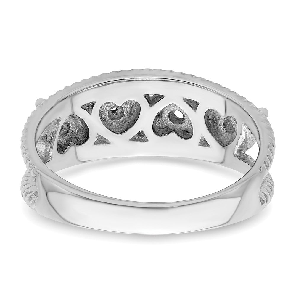 14k White Gold Genuine Family Jewelry Ring