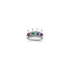 14k White Gold Genuine Family Jewelry Ring