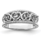 14k White Gold Synthetic Family Jewelry Ring
