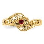 14k Synthetic family jewelry ring