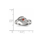 14k White Gold Synthetic family jewelry ring