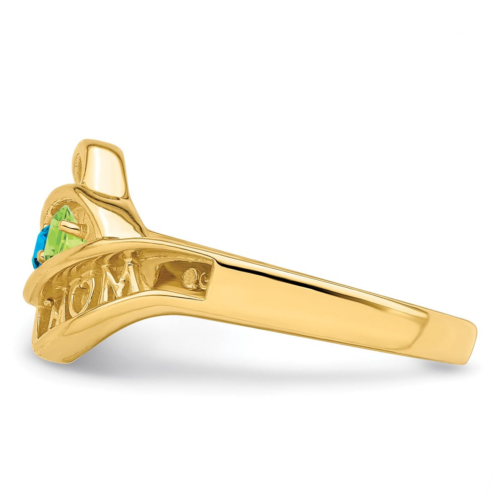 14k Synthetic Family Jewelry Ring
