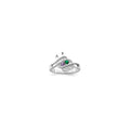 14k White Gold Genuine Family Jewelry Ring