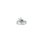 14k White Gold Synthetic Family Jewelry Ring