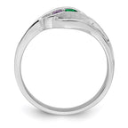 14k White Gold Genuine Family Jewelry Ring