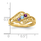 14k Synthetic Family Jewelry Ring
