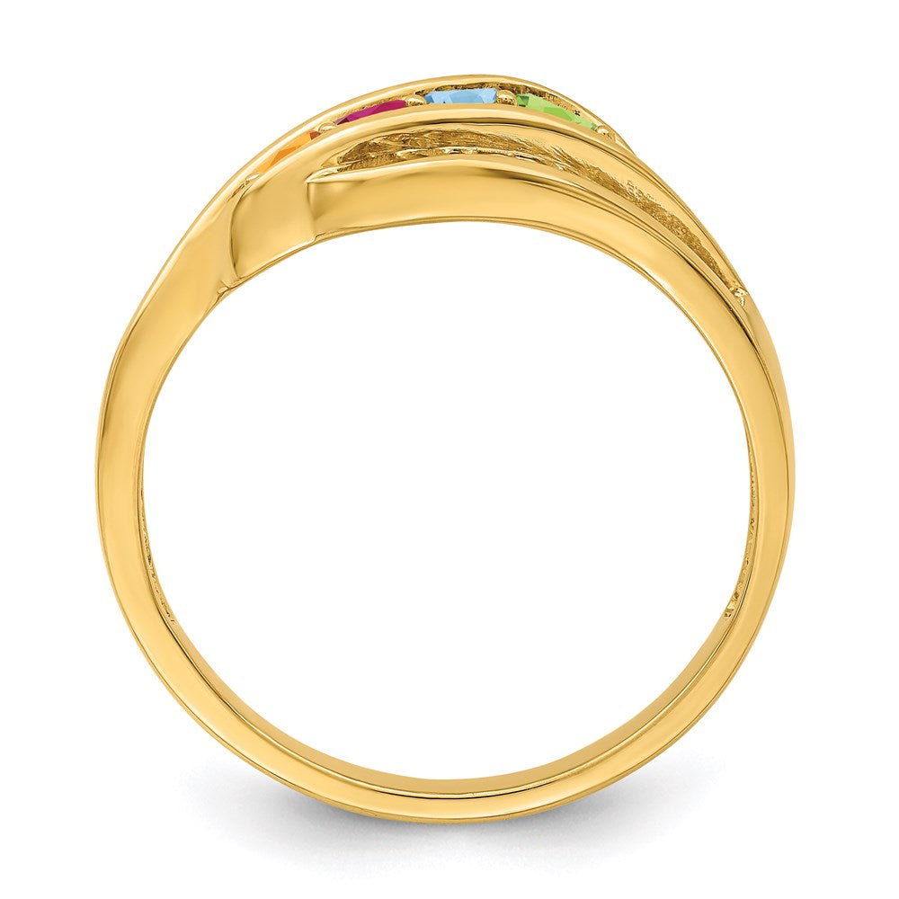 14k Synthetic Family Jewelry Ring