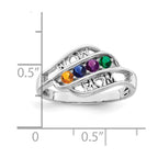 14k White Gold Genuine Family Jewelry Ring