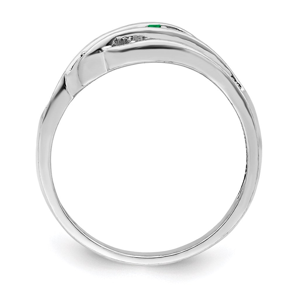 14k White Gold Genuine Family Jewelry Ring