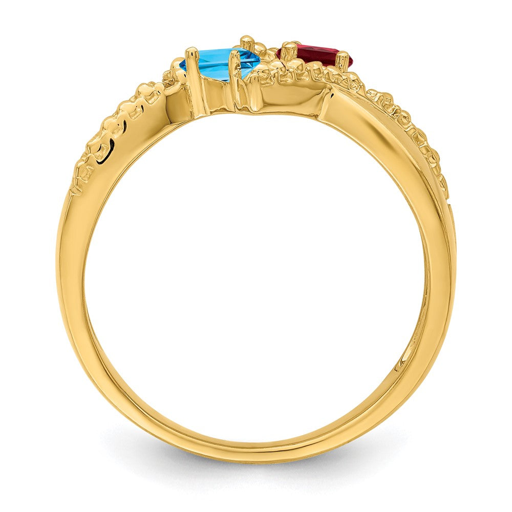 14k Synthetic Family Jewelry Ring