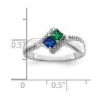 14k White Gold Genuine Family Jewelry Ring