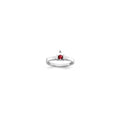 14k White Gold Synthetic Family Jewelry Ring