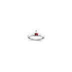 14k White Gold Synthetic Family Jewelry Ring