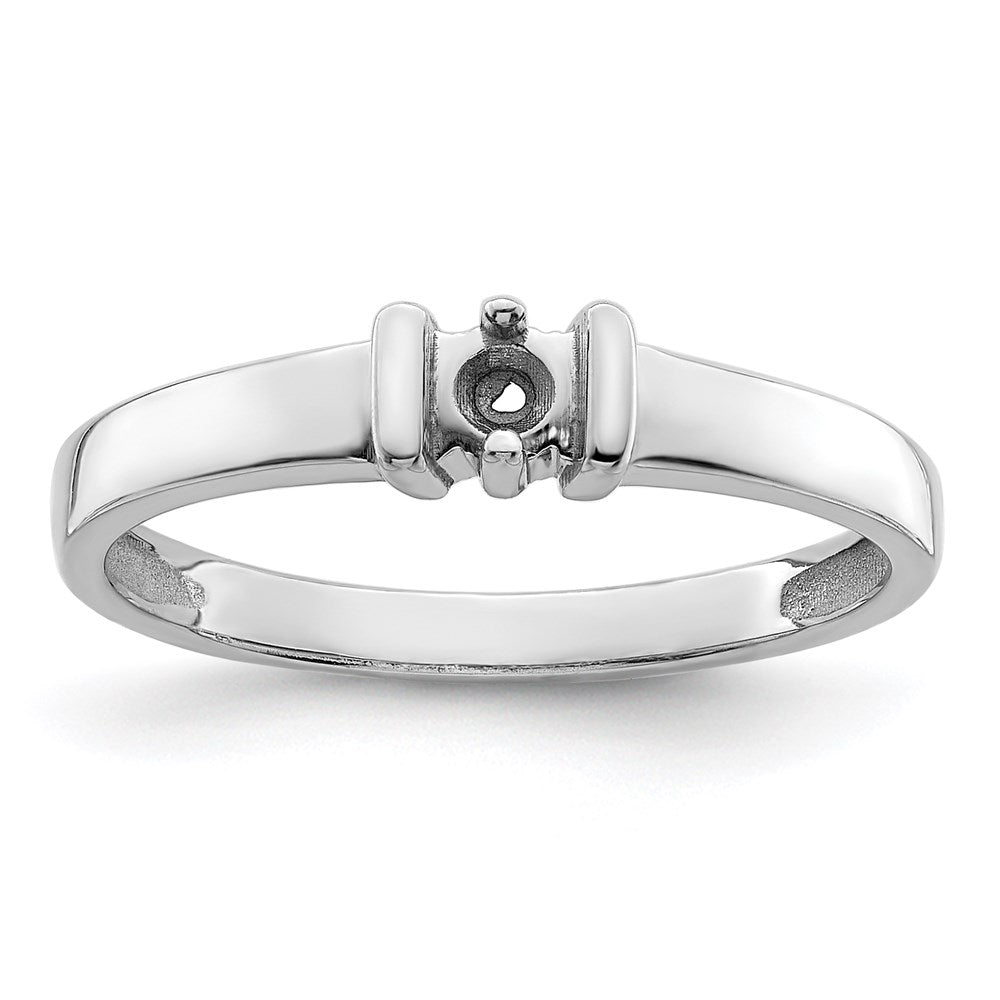 14k White Gold Synthetic Family Jewelry Ring