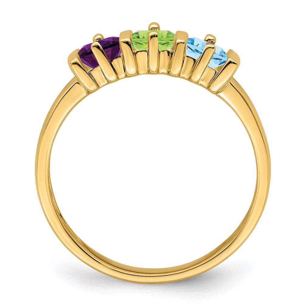 10k Synthetic Family Jewelry Ring