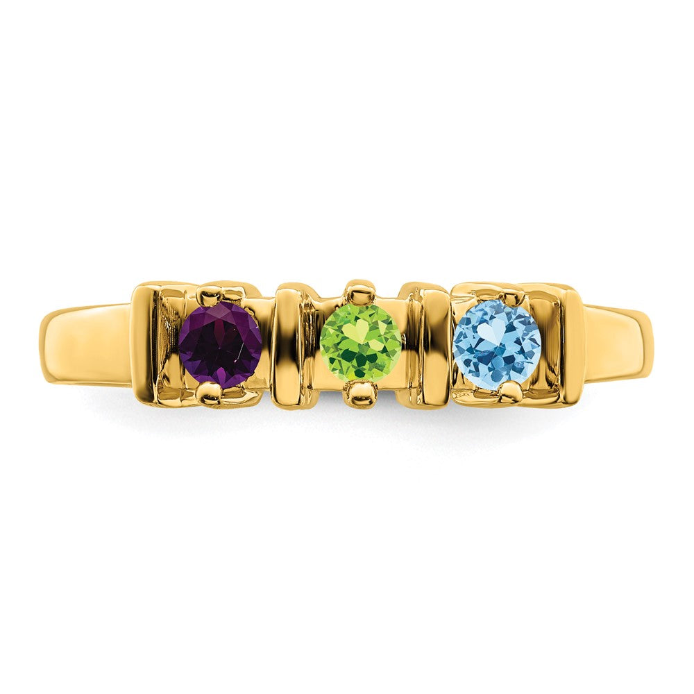 10k Synthetic Family Jewelry Ring