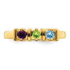 14k Genuine 3 Stone Mother's Ring