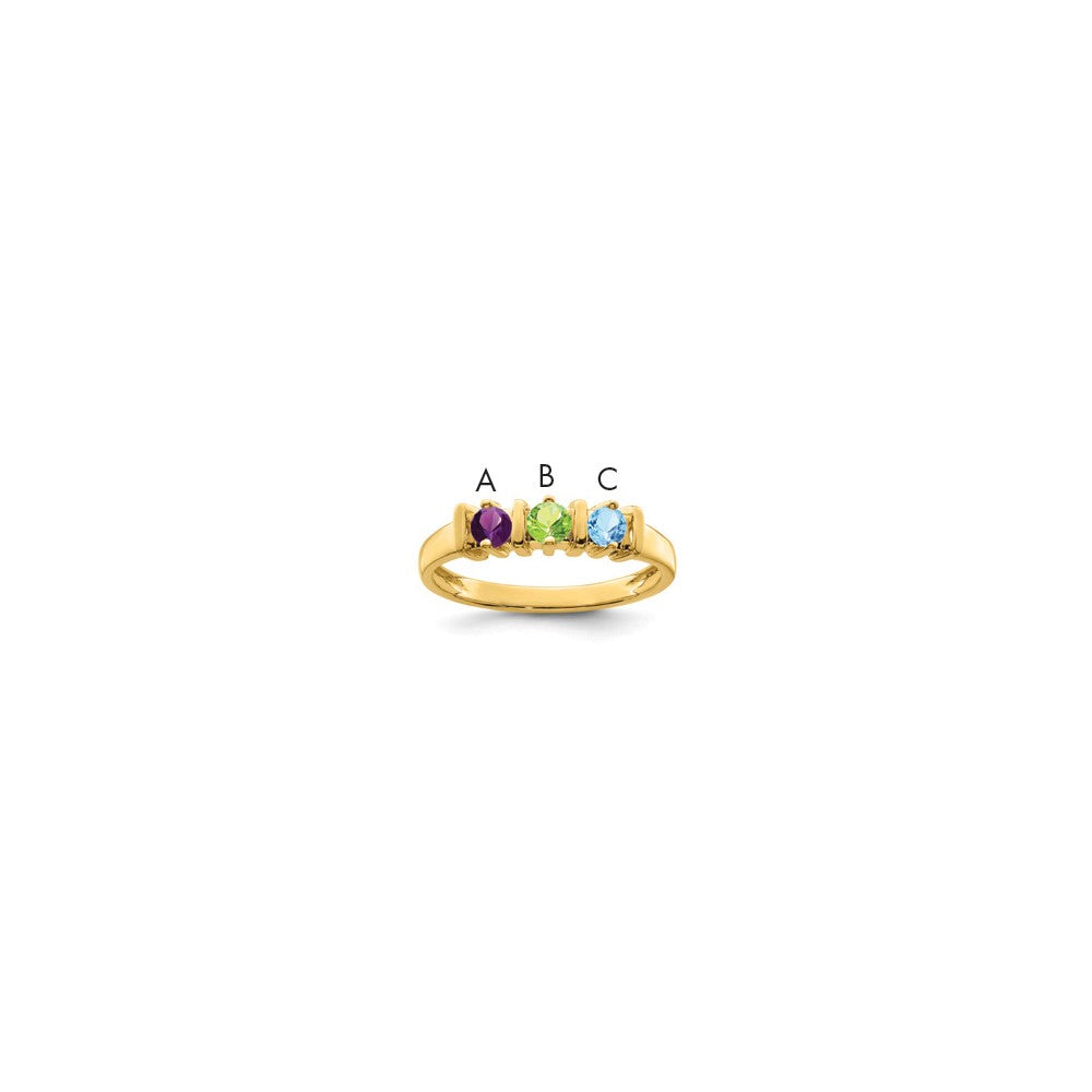 10k Synthetic Family Jewelry Ring