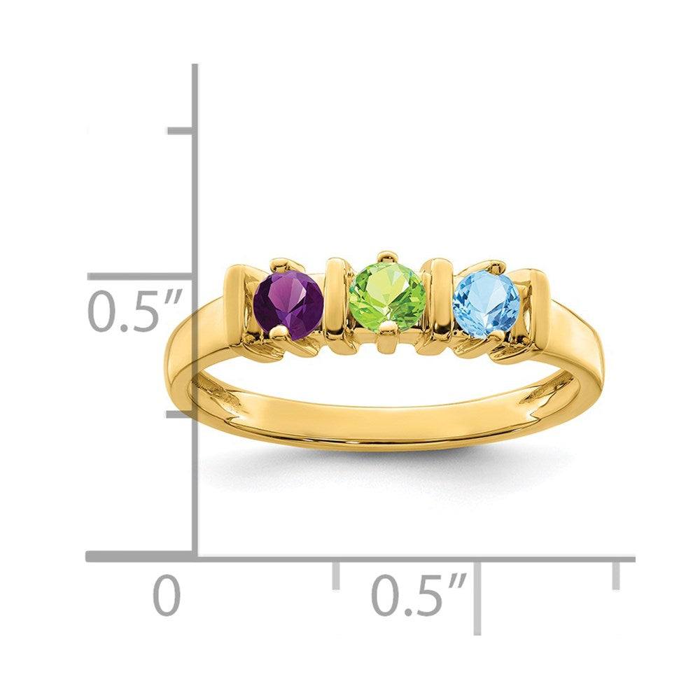 10k Synthetic Family Jewelry Ring