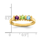 14k Genuine 3 Stone Mother's Ring