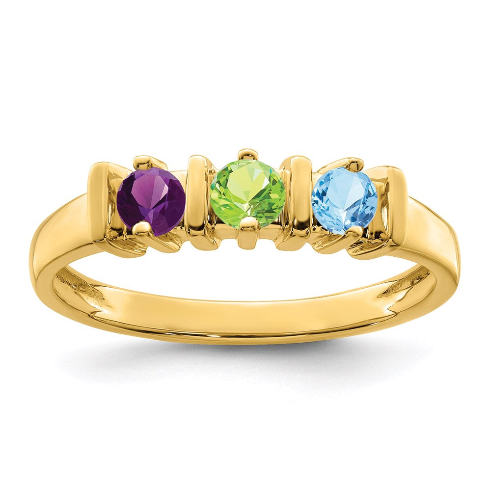 10k Synthetic Family Jewelry Ring