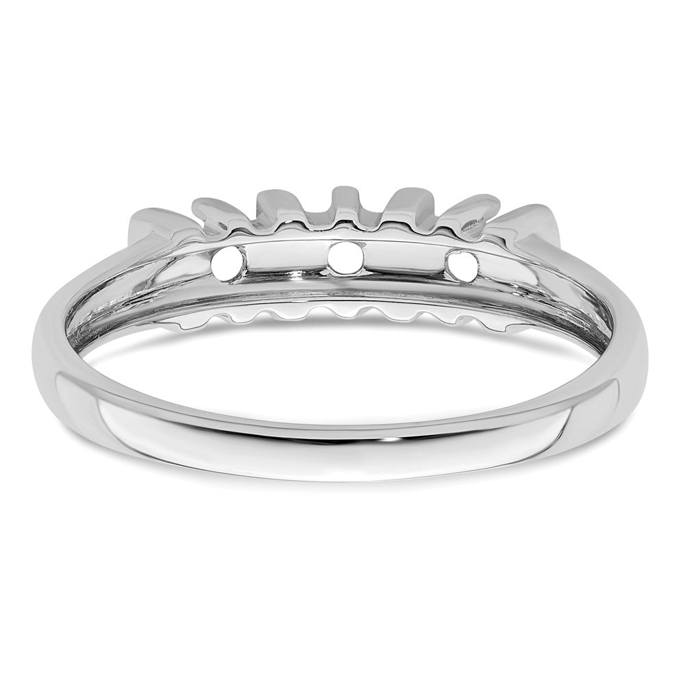 14k White Gold Synthetic Family Jewelry Ring