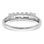 14k White Gold Genuine 3 Stone Mother's Ring