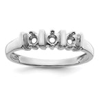 14k White Gold Synthetic Family Jewelry Ring