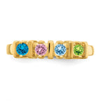 14k Synthetic Family Jewelry Ring