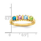 14k Synthetic Family Jewelry Ring