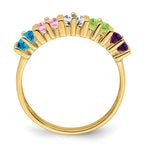 14k Genuine 5 Stone Mother's Ring